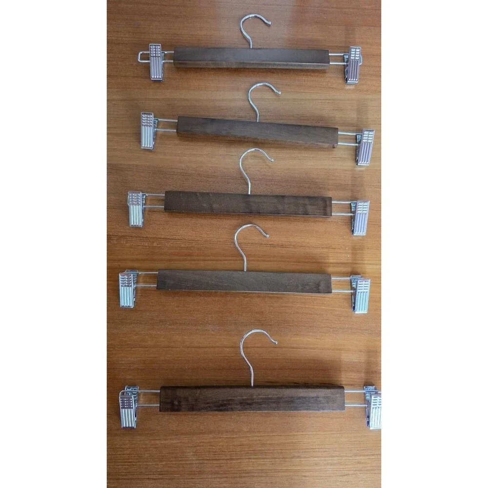 Pant Hangers Metal Wood Set Of 10